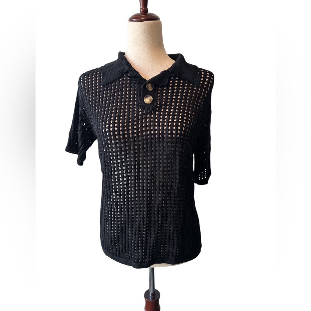 Black Knit Shirt S/M